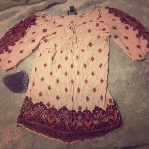 Boho off shoulder top // mini dress